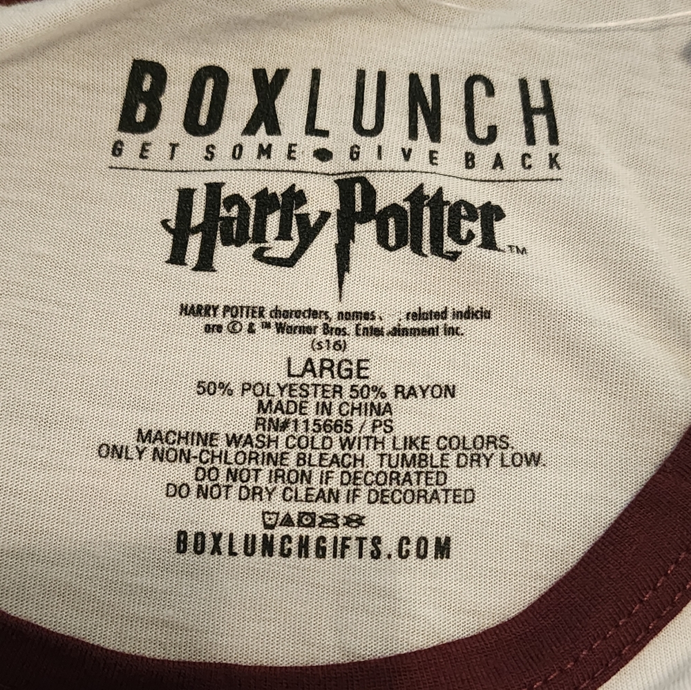 Box Lunch Unisex Harry Potter Baseball T-shirt NWT - Picture 9 of 10